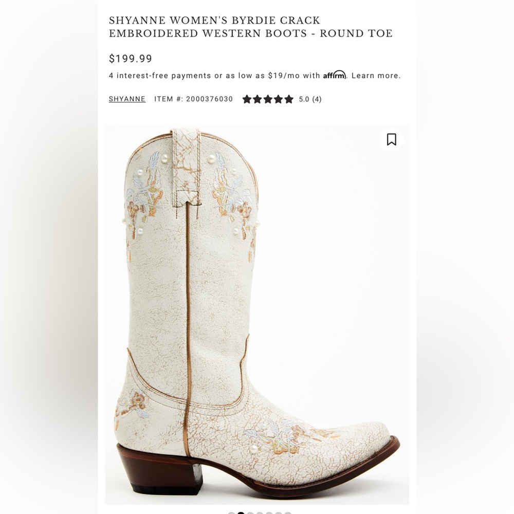 Shyanne Byrdie Crack Embroidered Western Boots